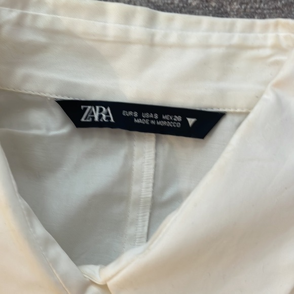 ZARA COTTON PIQUE WHITE JUMPSUIT ROMPER SHORTS - Picture 2 of 3